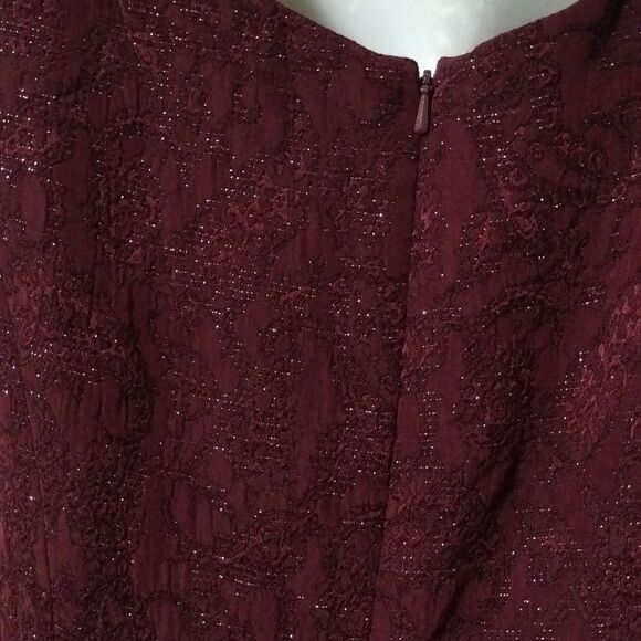 R&M Richards 2pc Beaded Wine Jacket Dress Formal Sz 10 - Picture 15 of 16